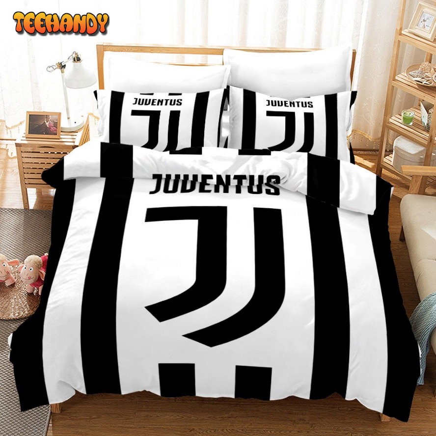 Juventus Soccer Club 3d Logo Duvet Cover Bedding Set