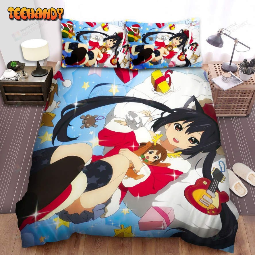 K-On, Christmas Angel Song Art Bed Sheets Spread Duvet Cover Bedding Sets