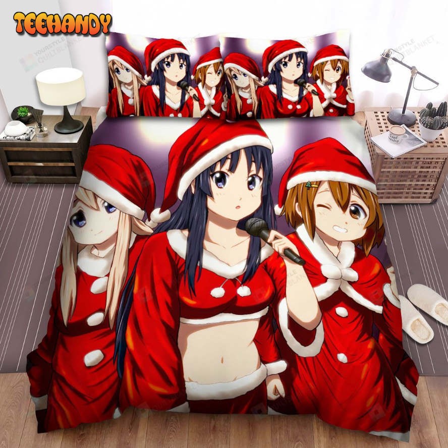 K-On, Christmas Show Bed Sheets Spread Duvet Cover Bedding Sets