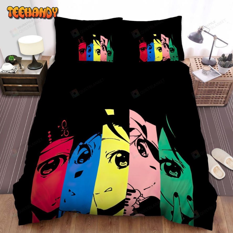 K-On, Colors Of Band Art Bed Sheets Spread Duvet Cover Bedding Sets