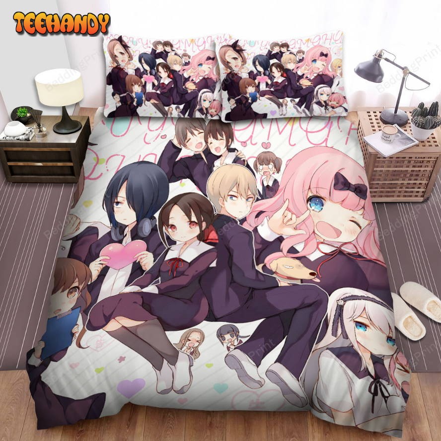 Kaguya-Sama Love Is War Characters Bed Sheets Duvet Cover Bedding Sets