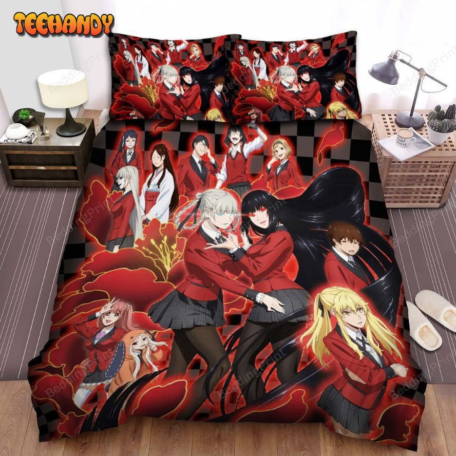 Kakegurui Characters Bed Sheets Duvet Cover Bedding Sets