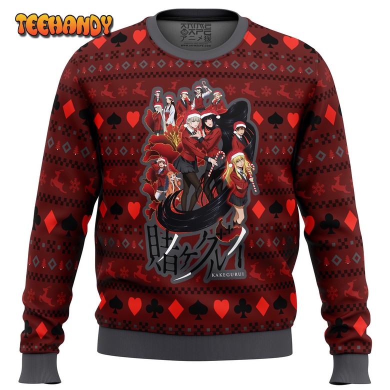 Kakegurui Hyakkaou Private Academy Ugly Christmas Sweater