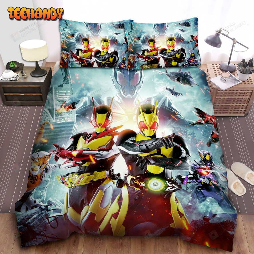 Kamen Rider Zero-One The Movie Real X Time Spread Comforter Bedding Sets