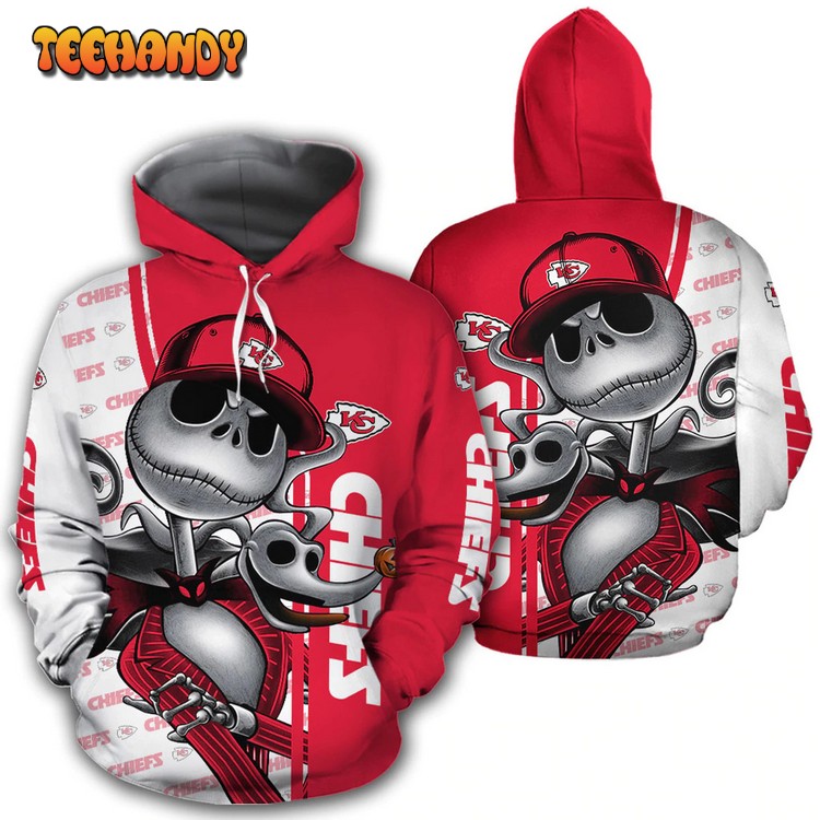 Kansas City Chiefs 3D Jack Skellington 3D Printed Hoodie