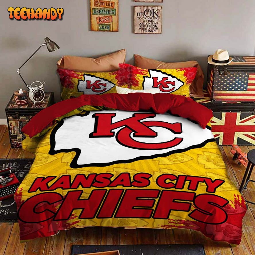 Kansas City Chiefs Bedding Set Sleepy Duvet Cover Pillow Cases