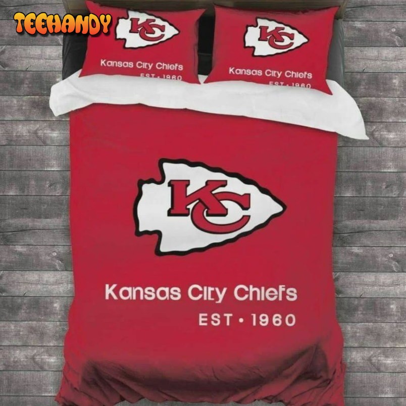 Kansas City Chiefs Fans NFL Team Quilt Cover Pillowcase Bedding Set