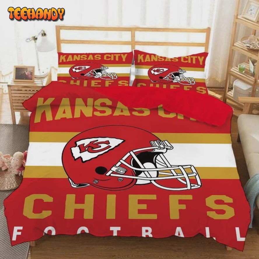 Kansas City Chiefs NFL 4 Duvet Cover Quilt Cover Pillowcase Bedding Set