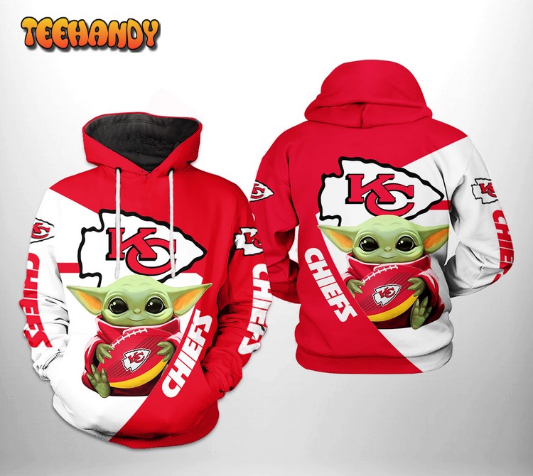 Kansas City Chiefs NFL Baby Yoda Team 3D Printed Hoodie