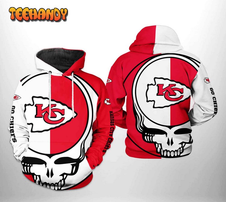 Kansas City Chiefs NFL Grateful Dead 3D Printed Hoodie Zipper Hoodie