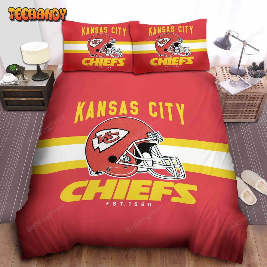 Kansas City Chiefs Nfl Team Duvet Cover Quilt Cover Pillowcase Bedding Set