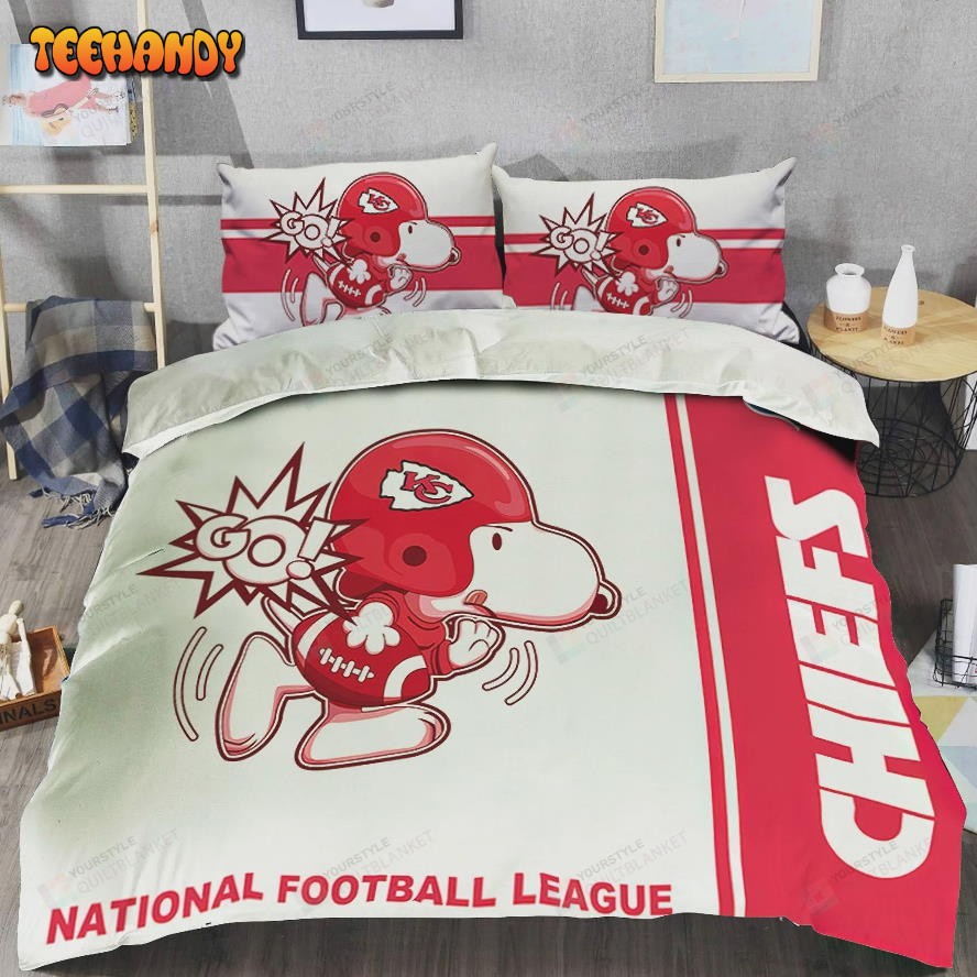 NFL Kansas City Chiefs Duvet Cover and Pillowcase Set Bedding Set