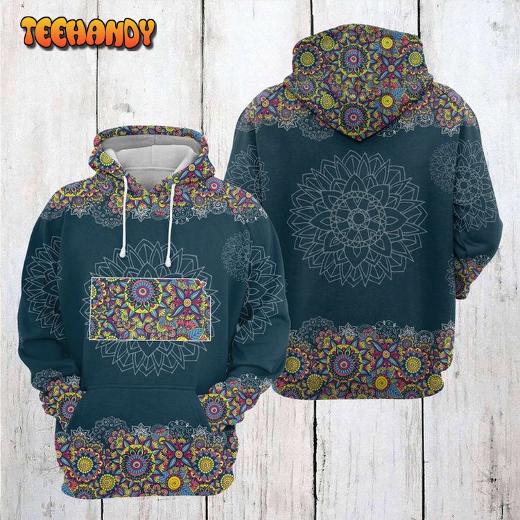 Kansas Mandala 3D Printed HoodieZipper Hoodie