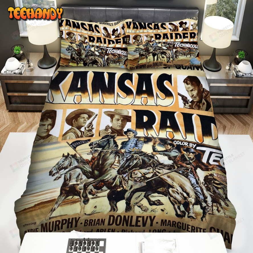 Kansas Raiders Movie Poster Spread Comforter Duvet Cover Bedding Sets Ver 3