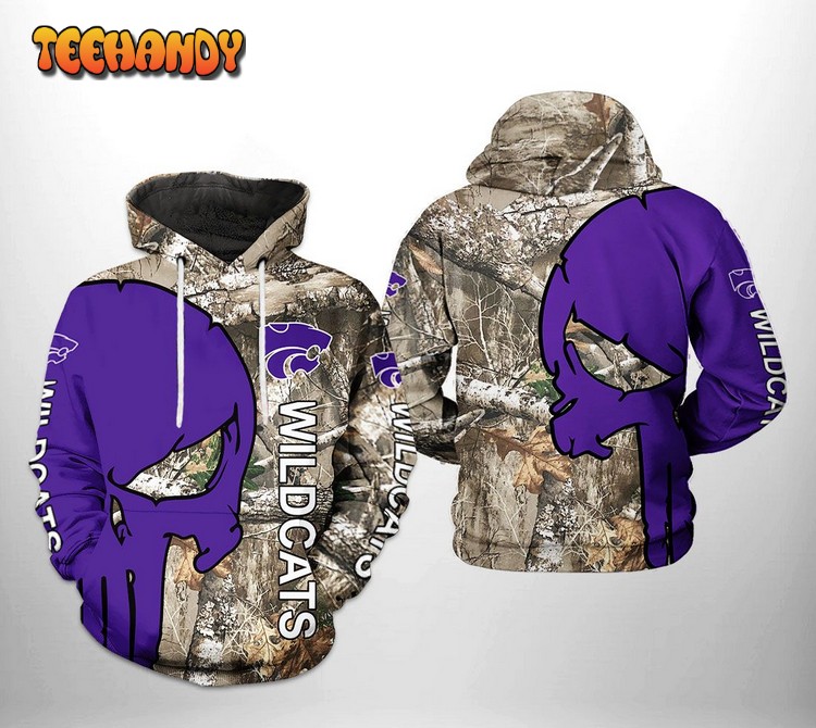 Kansas State Wildcats NCAA Camo Veteran Hunting 3D Printed Hoodie