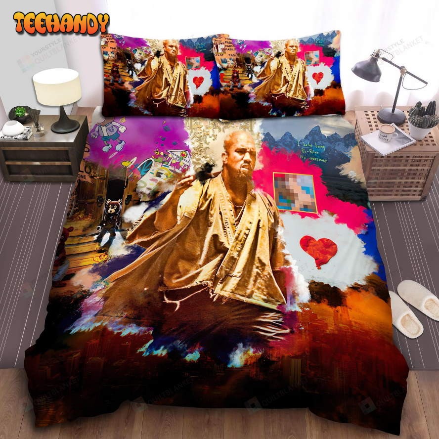 Kanye West Album Covers Digial Art Spread Comforter Duvet Cover Bedding Sets