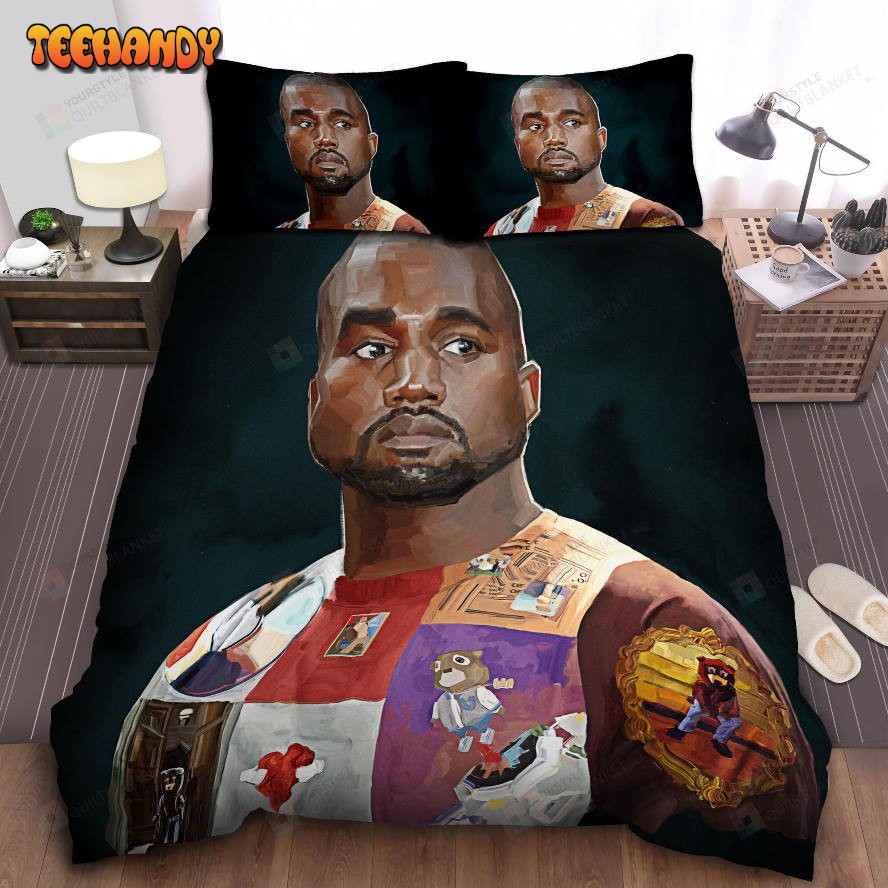 Kanye West and Albums Compilation Shirt Spread Comforter Bedding Sets