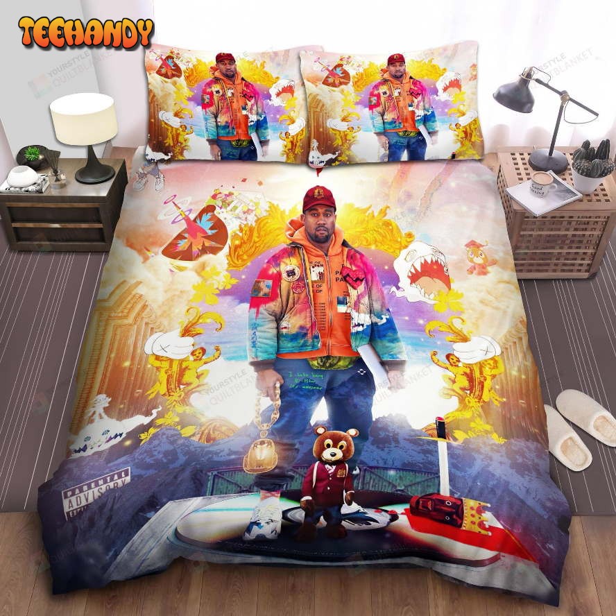 Kanye West Colourful Album Compilation Spread Comforter Bedding Sets