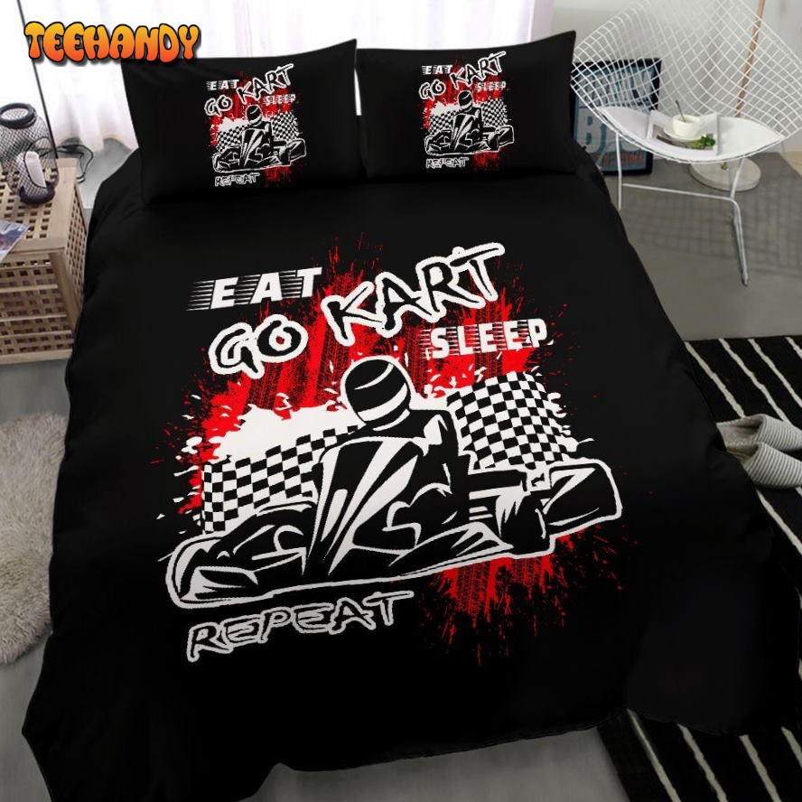 Kart Racing Eat Go Kart Bed Sheets Duvet Cover Bedding Sets