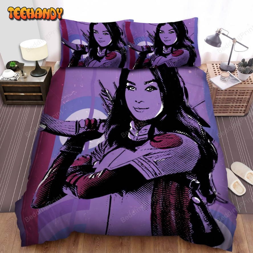 Kate Bishop Smiling In Signature Colors Poster Spread Duvet Cover Bedding Sets