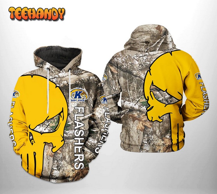 Kent State Golden Flashers NCAA Camo Veteran Hunting 3D Printed Hoodie