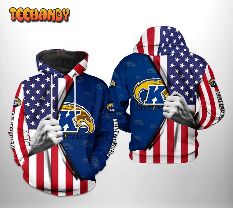 Kent State Golden Flashers NCAA US Flag 3D Printed Hoodie