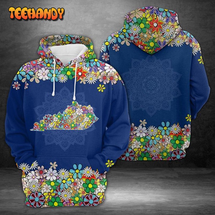 Kentucky Flower 3D Printed Hoodie Zipper Hoodie