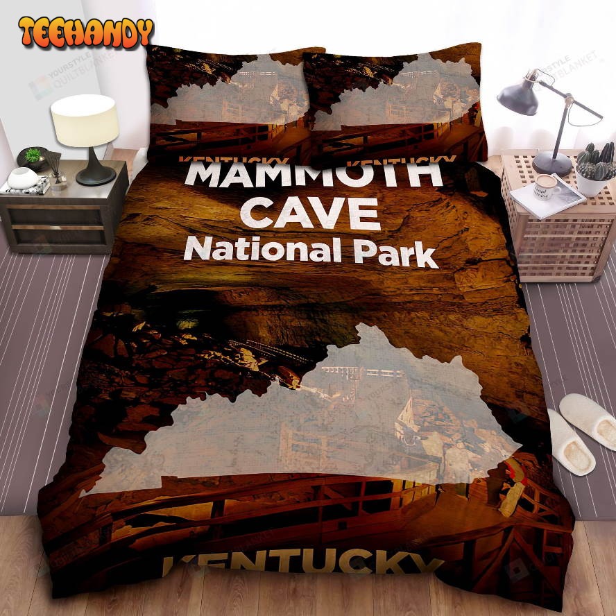 Kentucky Mammoth Cave National Park Poster Spread Comforter Bedding Sets