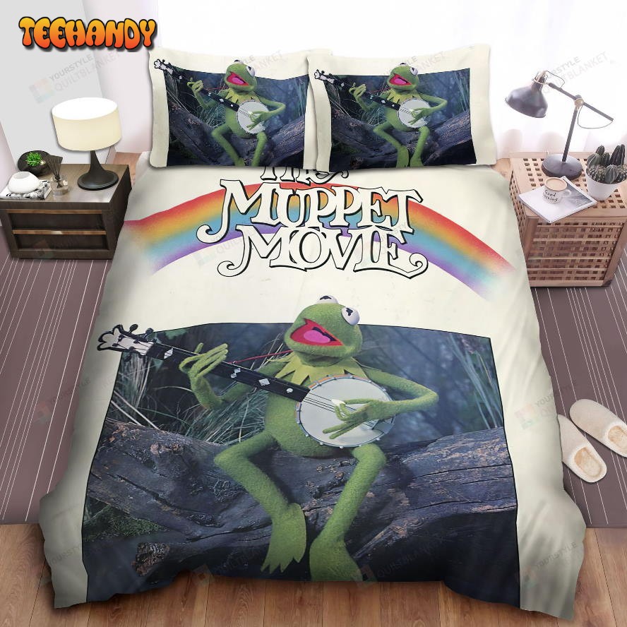 Kermit The Frog In The Muppets Movie Book Cover Spread Comforter Bedding Sets