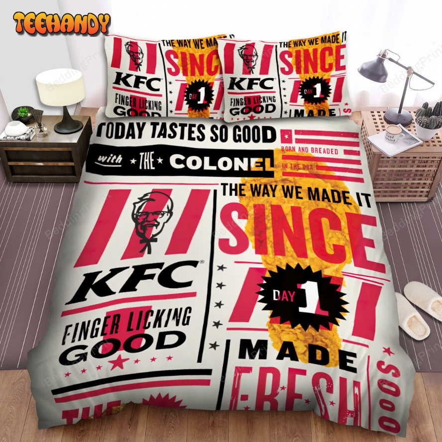 Kfc Typography Poster Bed Sheets Spread Duvet Cover Bedding Sets