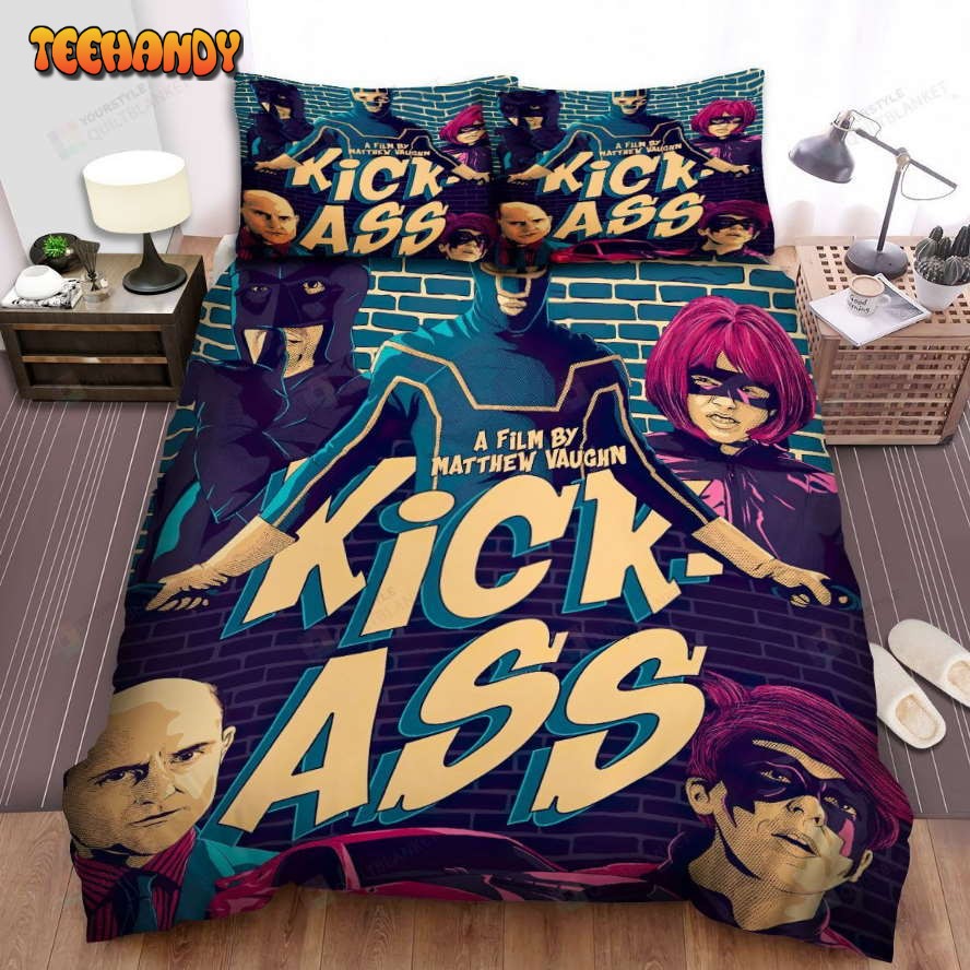 Kick-Ass Characters Animated Artwork Bed Sheets Spread Duvet Cover Bedding Set