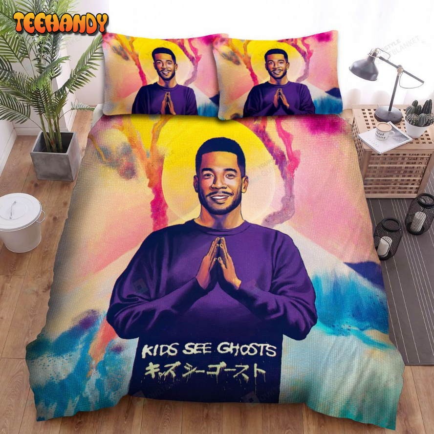 Kid Cudi Single Kids See Ghosts Spread Comforter Duvet Cover Bedding Sets