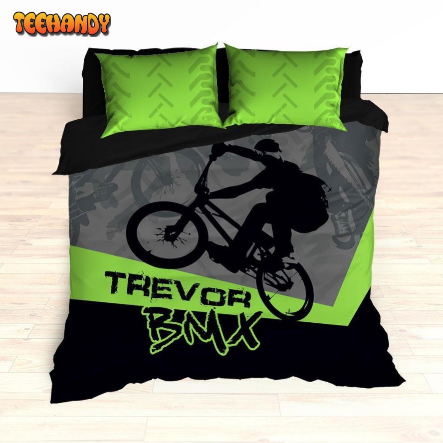 Kids Bmx Bike , Bicycle Racing Duvet Cover Bedding Set