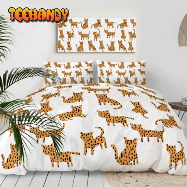 Kids Cheetah Bed Sheets Duvet Cover Bedding Sets