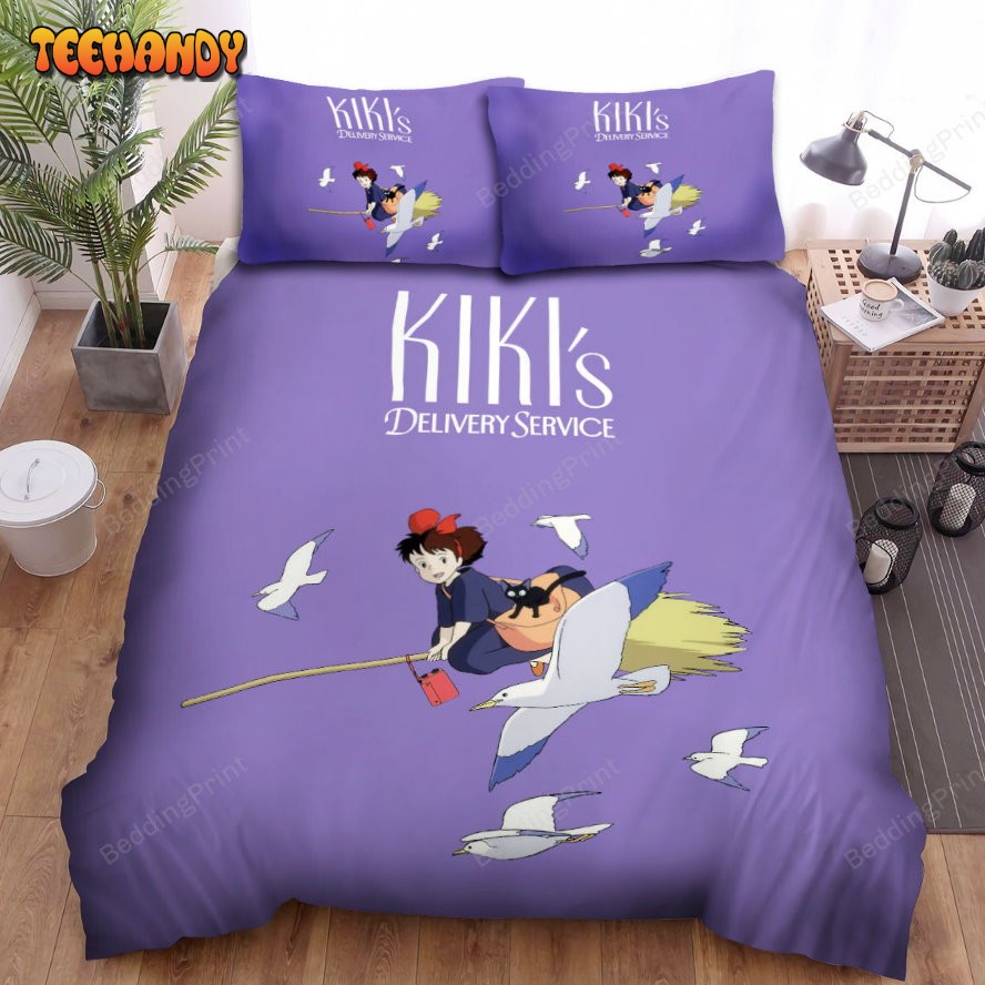 Kiki’s Delivery Service (1989) Movie Poster 3 Bed Sheets Duvet Cover Bedding Sets