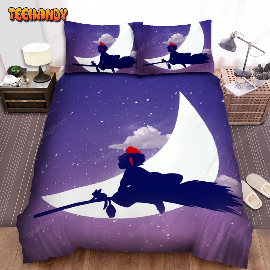 Kiki’s Delivery Service (1989) Movie Poster 4 Bed Sheets Duvet Cover Bedding Sets