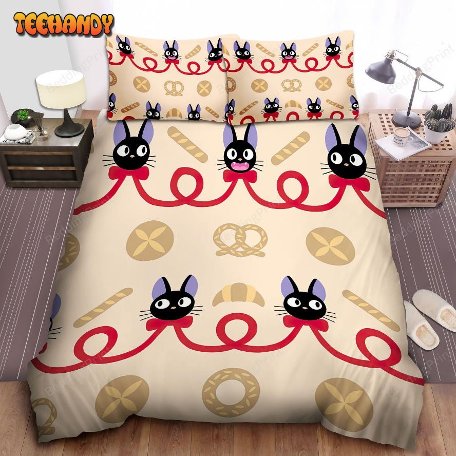 Kiki’s Delivery Service Jiji Pattern Bed Sheets Duvet Cover Bedding Sets