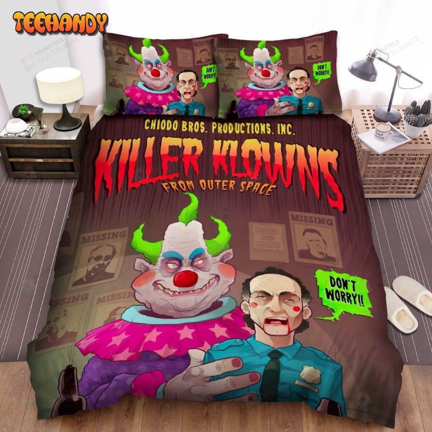 Killer Klowns From Outer Space Movie Poster Iii Photo Comforter Bedding Sets