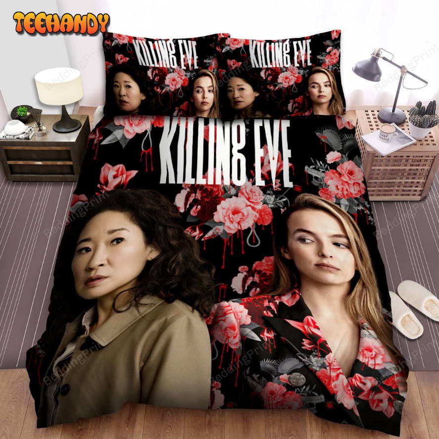 Killing Eve (2018–2022) Movie Poster 4 Bed Sheets Duvet Cover Bedding Sets