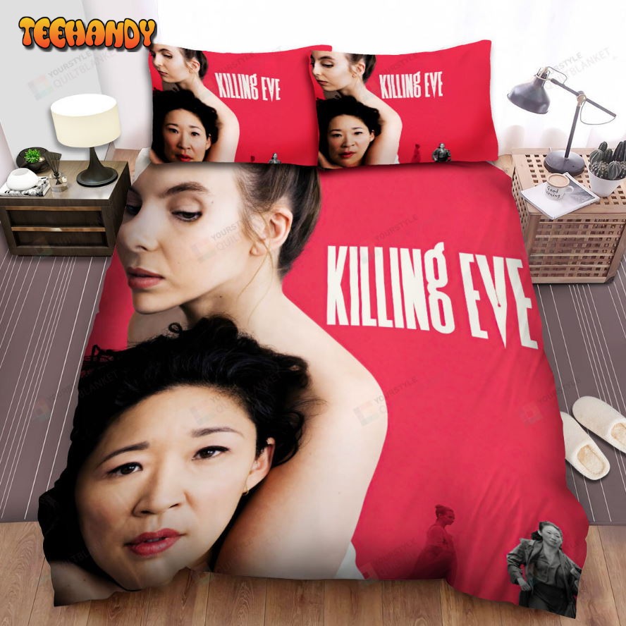 Killing Eve (2018–2022) Movie Poster Fanart Bed Sheets Duvet Cover Bedding Sets