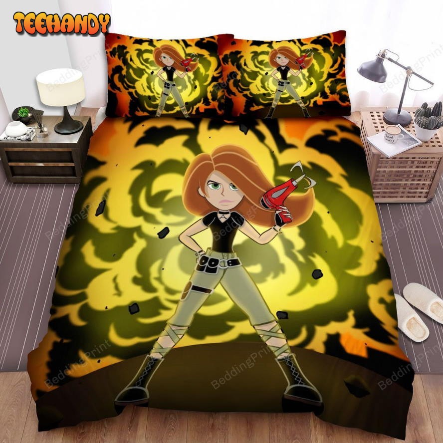 Kim Possible Explosion Bed Sheets Spread Duvet Cover Bedding Sets