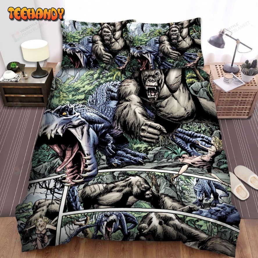 King Kong (2005) Movie Art 2 Spread Comforter Duvet Cover Bedding Sets