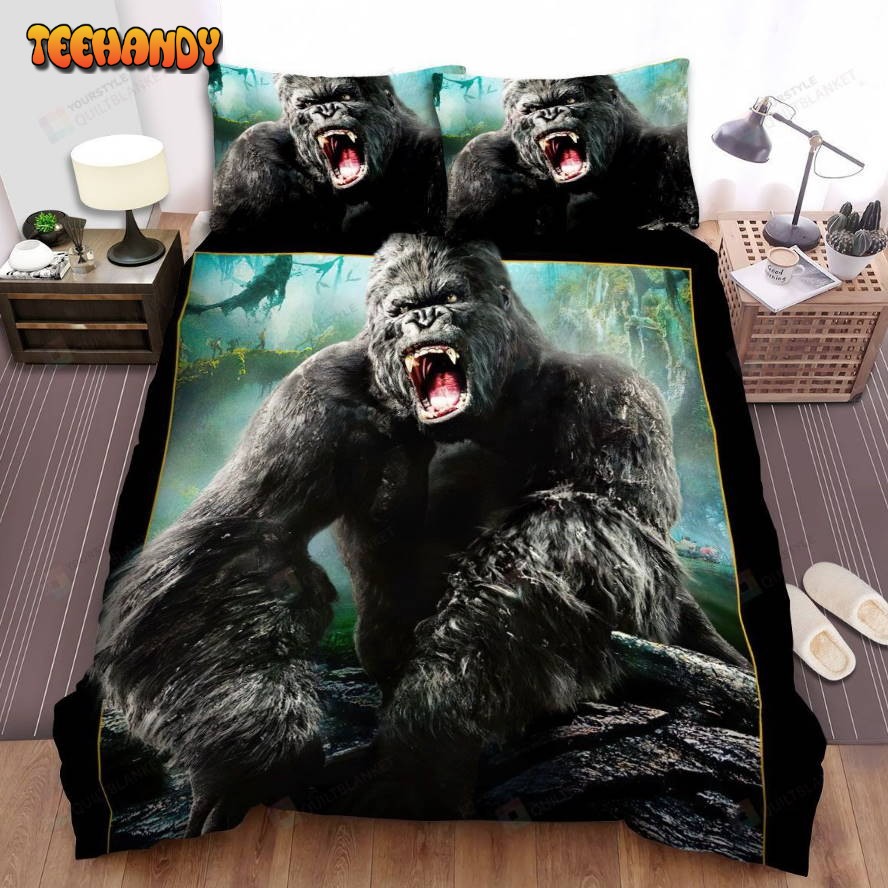 King Kong (2005) Movie Art 4 Spread Comforter Duvet Cover Bedding Sets