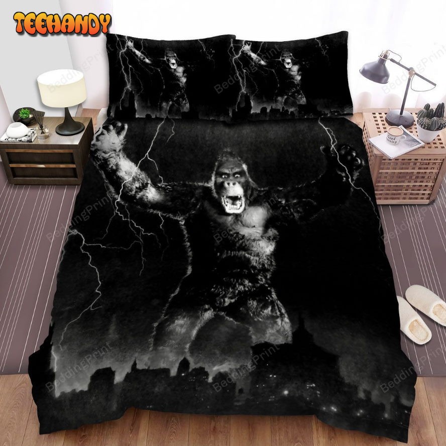 King Kong Movie Angry King Kong Photo Bed Sheets Duvet Cover Bedding Sets