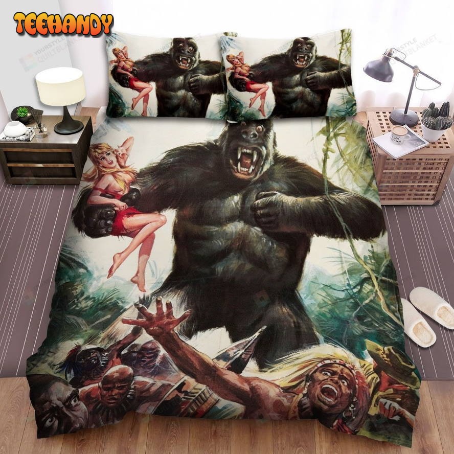 King Kong Movie Escape Photo Spread Comforter Duvet Cover Bedding Sets