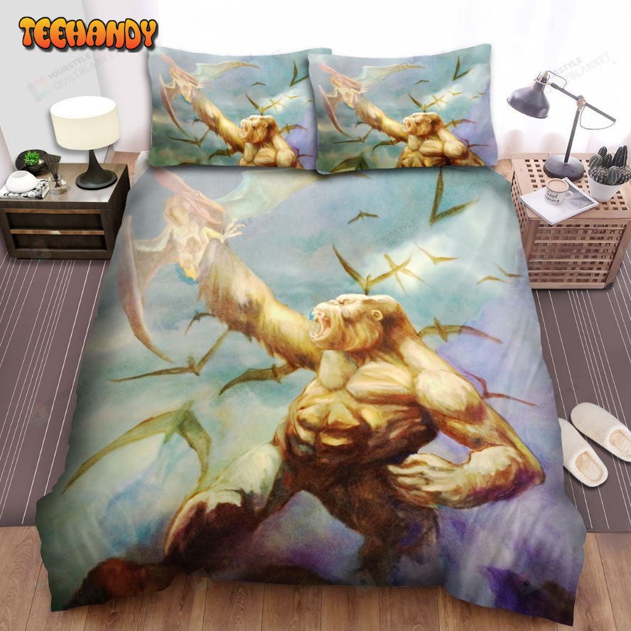 King Kong Movie Painting Photo Spread Comforter Duvet Cover Bedding Sets