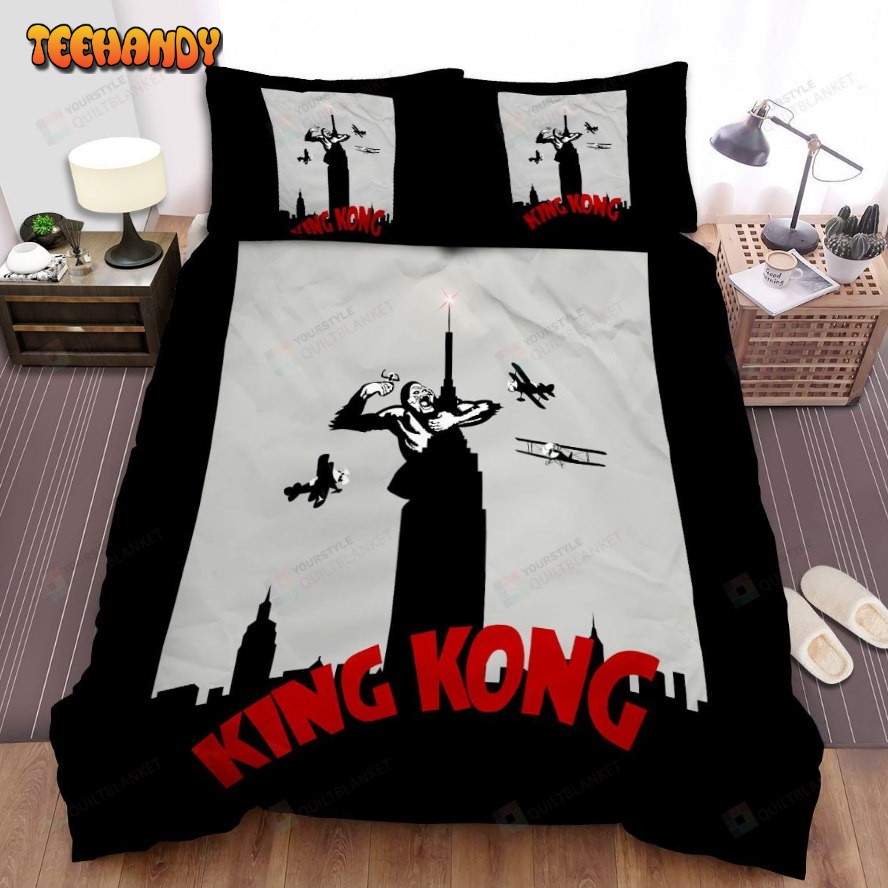 King Kong Movie Poster Xi Photo Spread Comforter Duvet Cover Bedding Sets