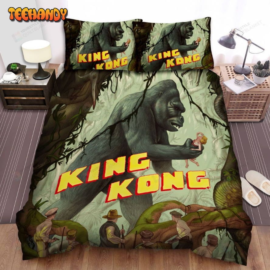 King Kong Movie Poster Xviii Photo Spread Comforter Duvet Cover Bedding Sets