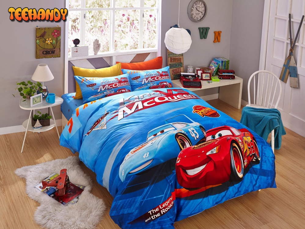 King Vs Mc Queen Disney Cars 3d Printed Bedding Set Duvet Cover Pillow Cases