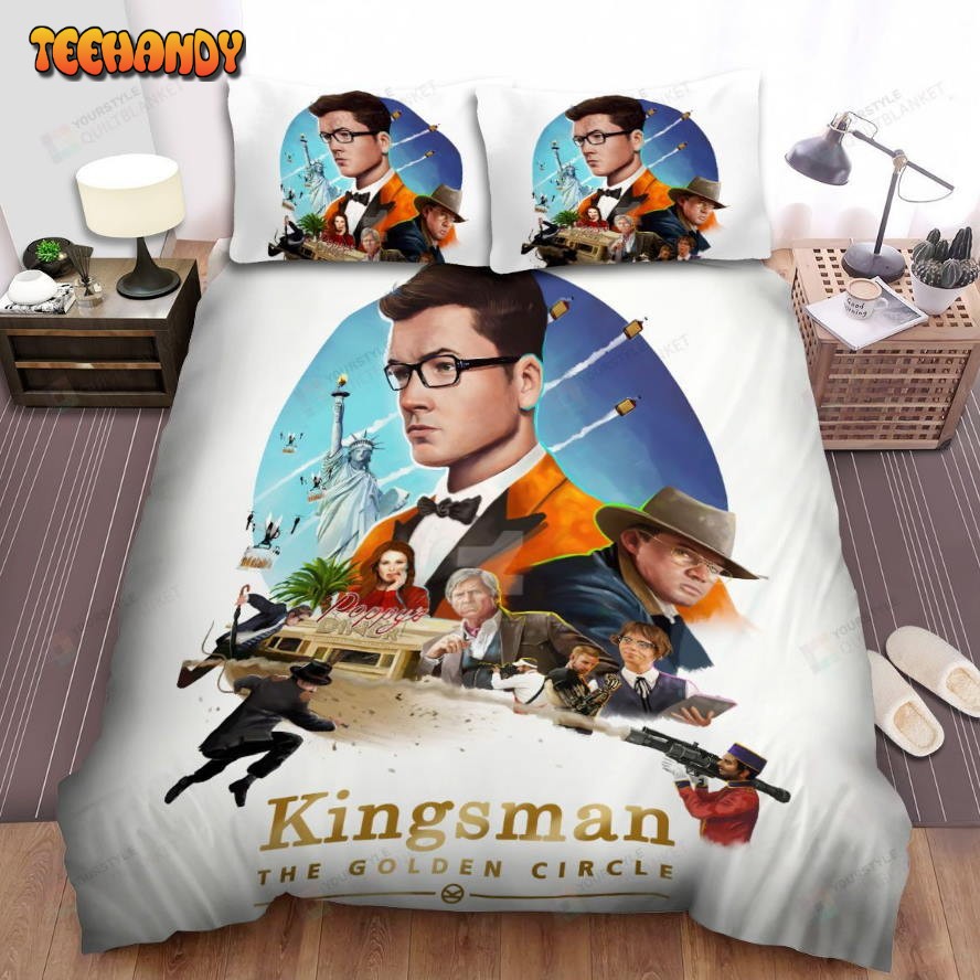 Kingsman The Golden Circle Movie Cartoon Poster Spread Comforter Bedding Sets